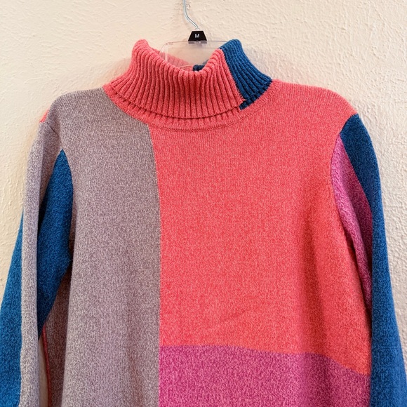 Sundance Luna color block turtleneck sweater - Picture 3 of 9